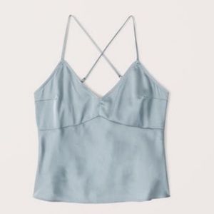 NWT Abercrombie cross back satin tank